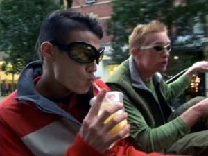 Alex as Meekus, on the right