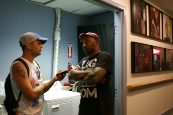 Mark, backstage with P.O.S.