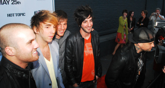 All Time Low interviewing on the red carpet 